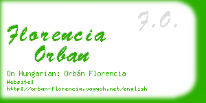 florencia orban business card